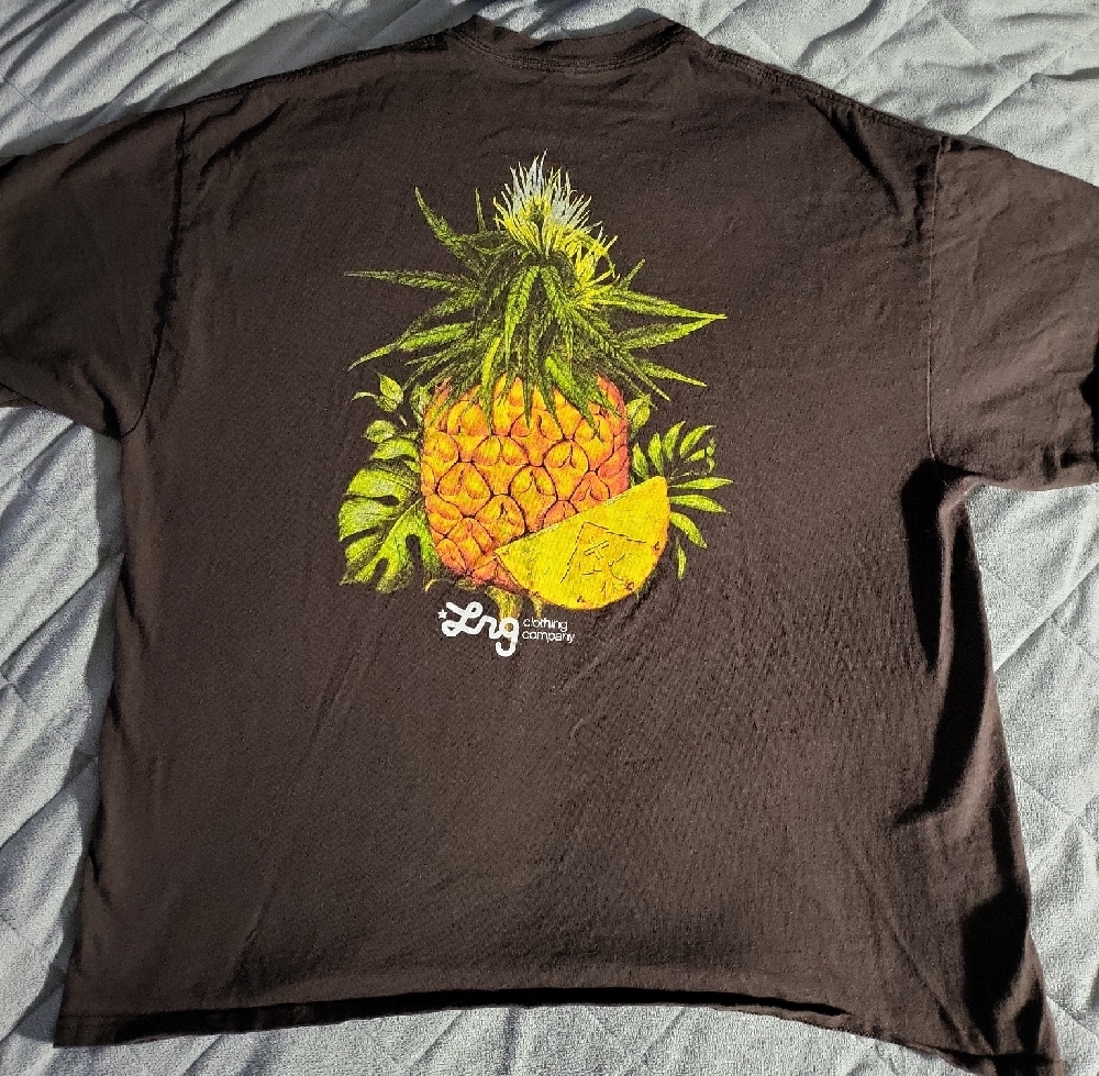 Brown T Shirt - Pineapple Express Logo On Front And Back